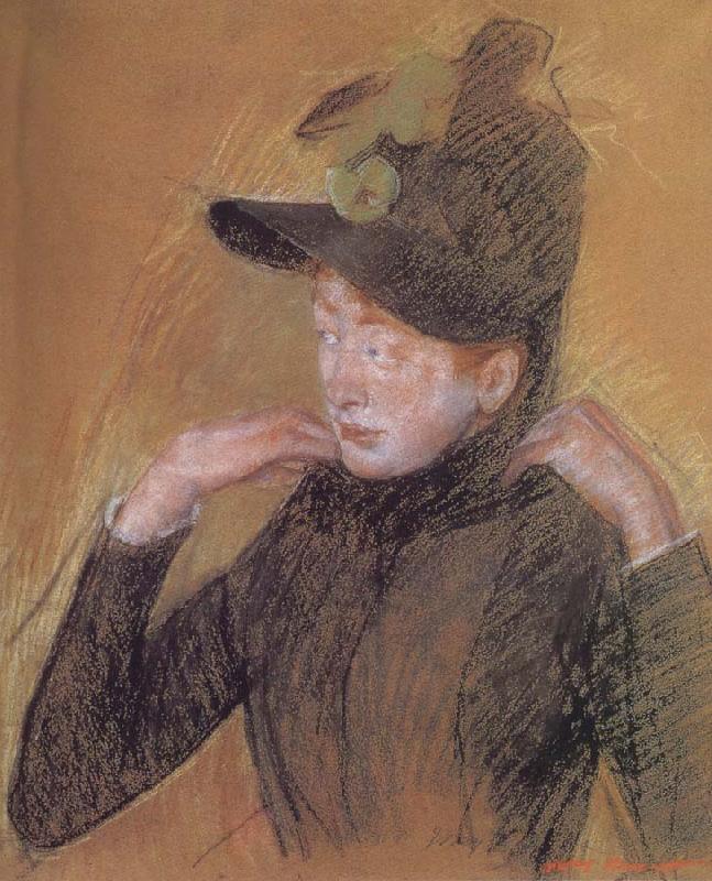 Mary Cassatt Woman triming the veil oil painting picture
